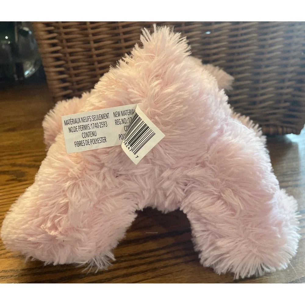 Kellytoy Pink Teddy Bear Plush Satin Bow Stuffed Animal NEW with Tag